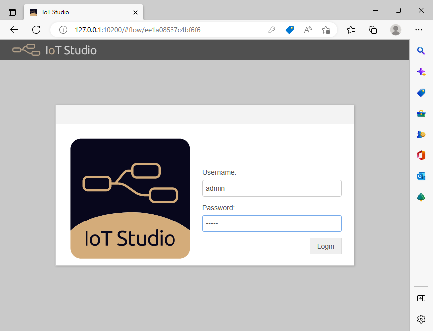 IoT Studio login.PNG